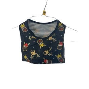 Crazy Pants Girls' Christmas Reindeer Sports Bra Youth Size Small
